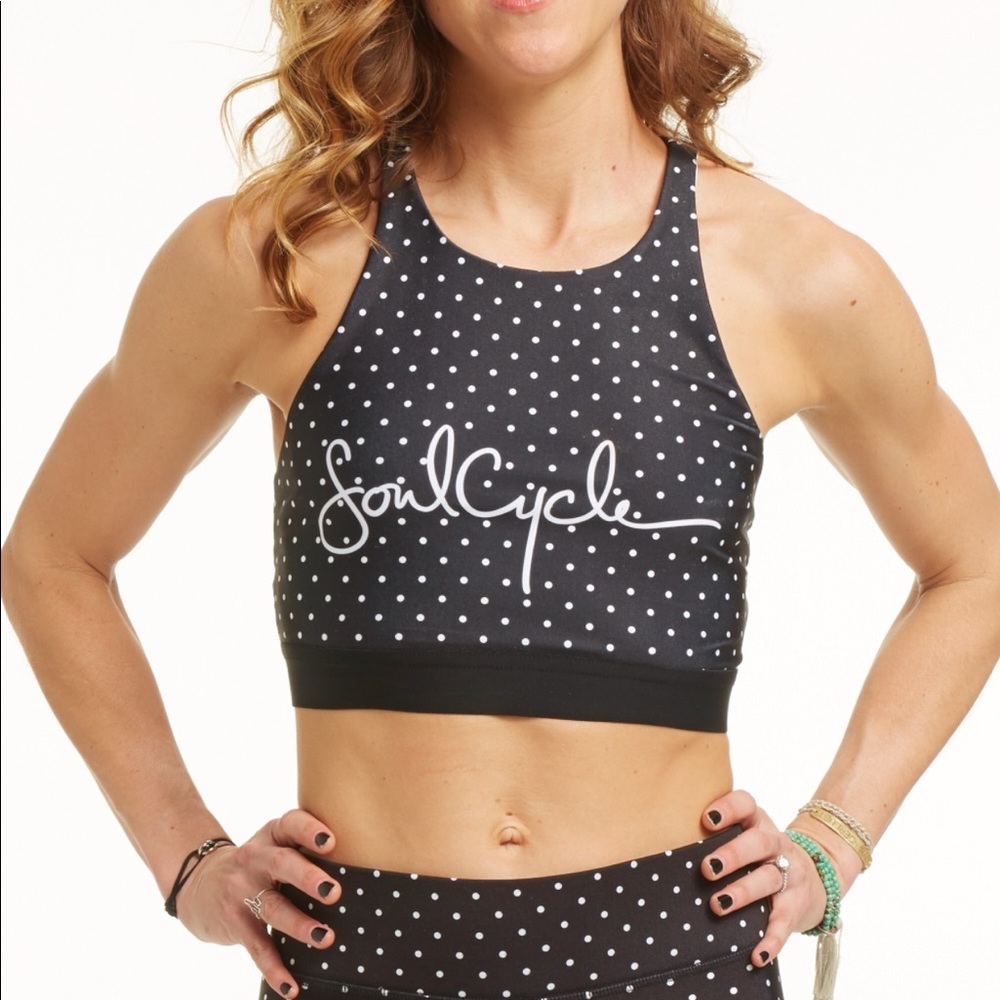 Zara terez X soul cycle polka dot bra top